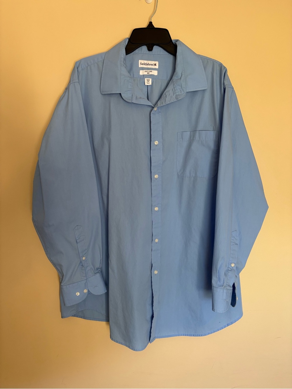 Saddlebred Men's Light Blue Long-Sleeve Button-Down Shirt